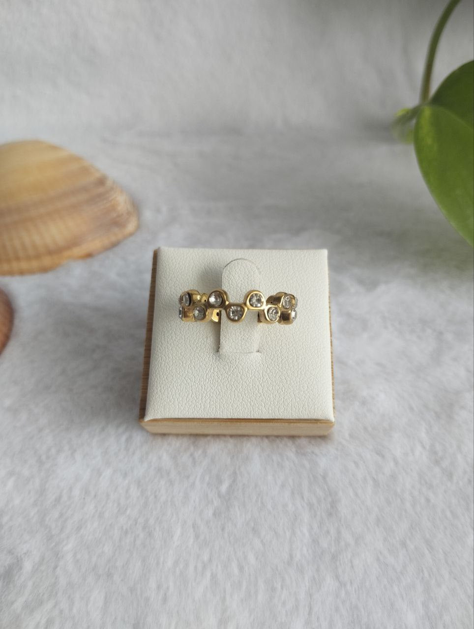 Anillo brillo blanco